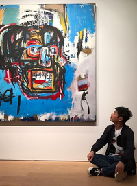 безымянная картина художника Жана-Мишеля Баскии с новым владельцем - Юсакой Маэдзавой