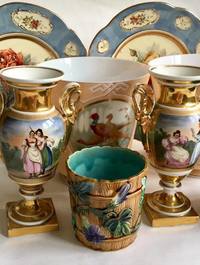 русский антикварный фарфор вазы тарелки чашки