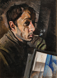 картина русский импрессионизм Анненков Ю.П. автопортрет 1919 холст масло