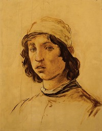 художник Эдуард Мане старинная картина «Голова юноши». 1853