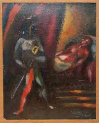 художник Марк Шагал, картина "Отелло и Дездемона", 1911 г